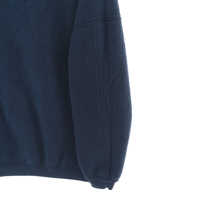 Vintage 90'S CHIC mock neck plain blank sweatshirt, made in the USA, men's size XL cotton navy blue type Vintage Second Hand