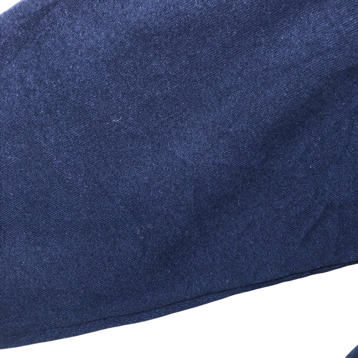 00'S ~ Russell Back Print College Sweatshirt Trainer Men's L size cotton navy blue type Vintage Second Hand