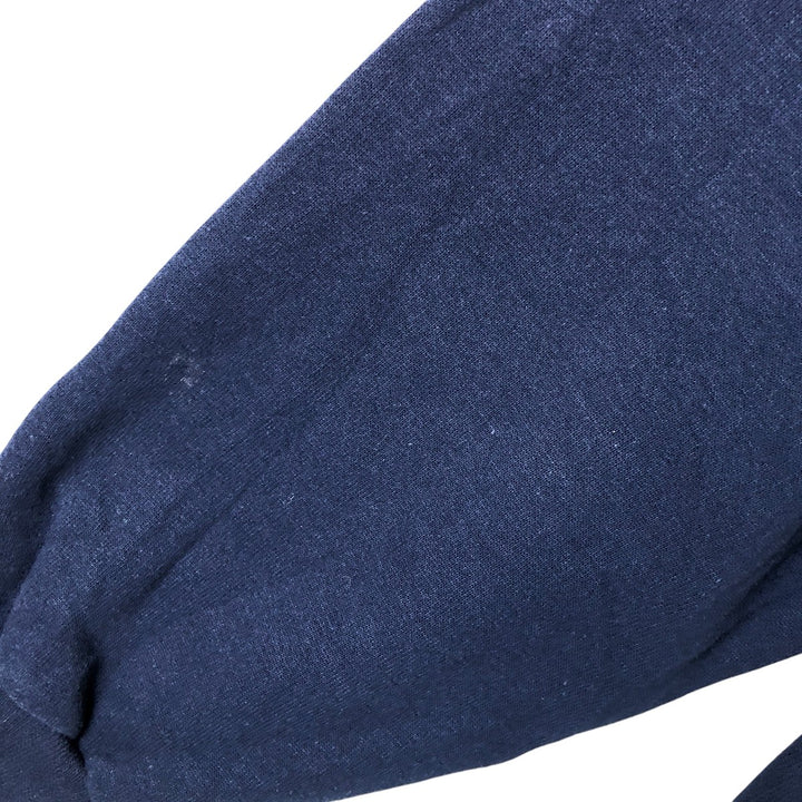 00'S ~ Russell Back Print College Sweatshirt Trainer Men's L size cotton navy blue type Vintage Second Hand