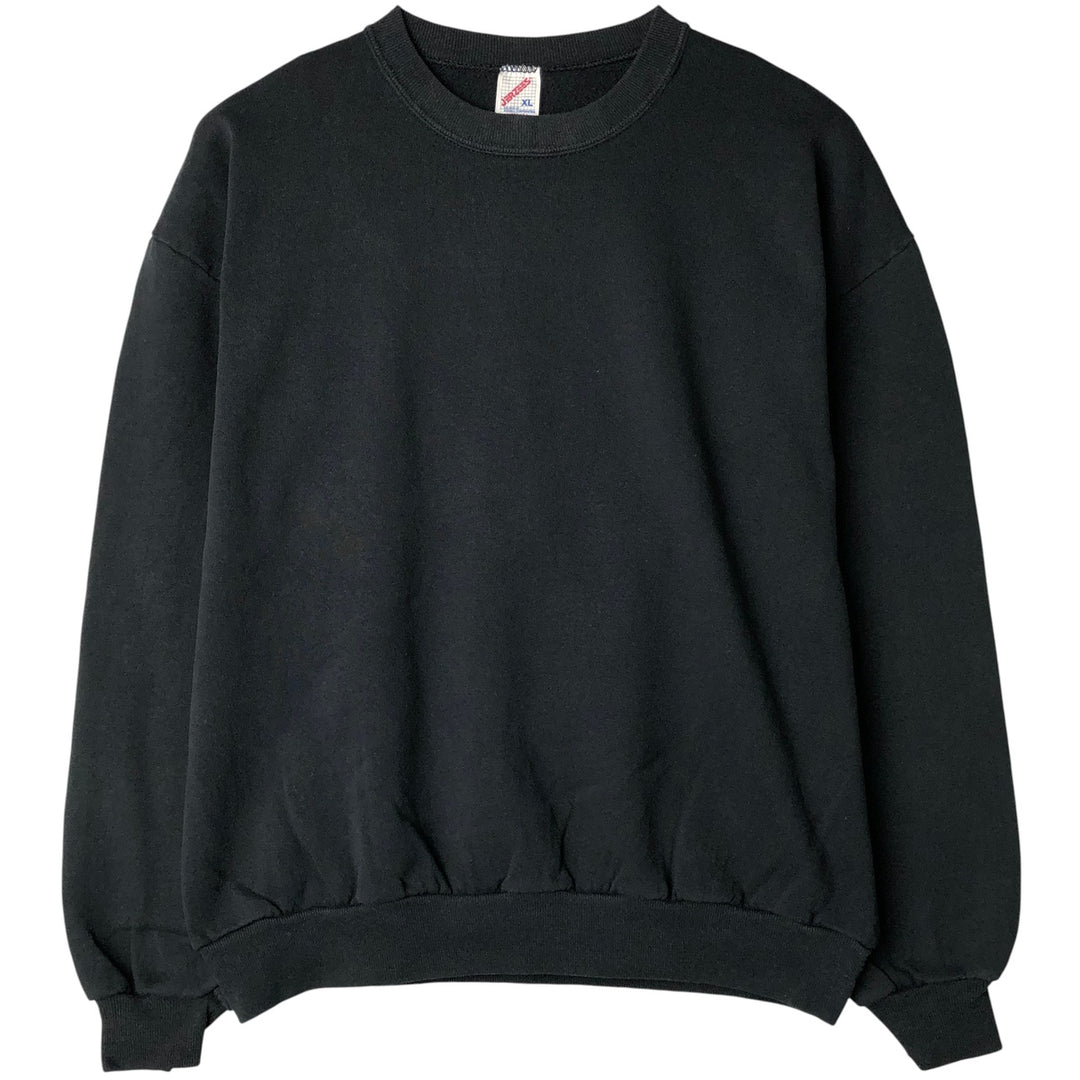 80s-90'S Jerzees Plain Blank Sweatshirt Trainer Made in USA Men's XL Vintage cotton black type Vintage Second Hand