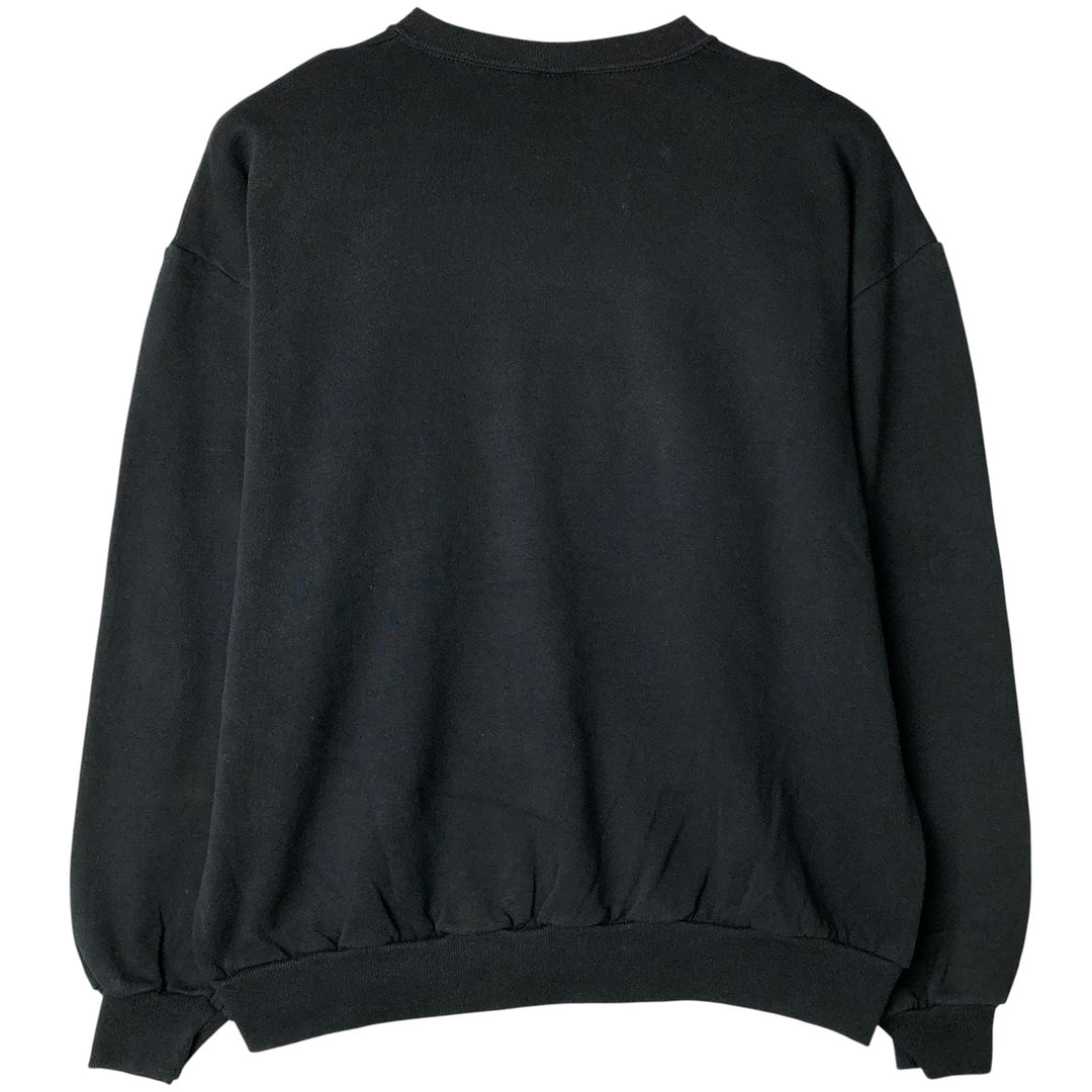 80s-90'S Jerzees Plain Blank Sweatshirt Trainer Made in USA Men's XL Vintage cotton black type Vintage Second Hand