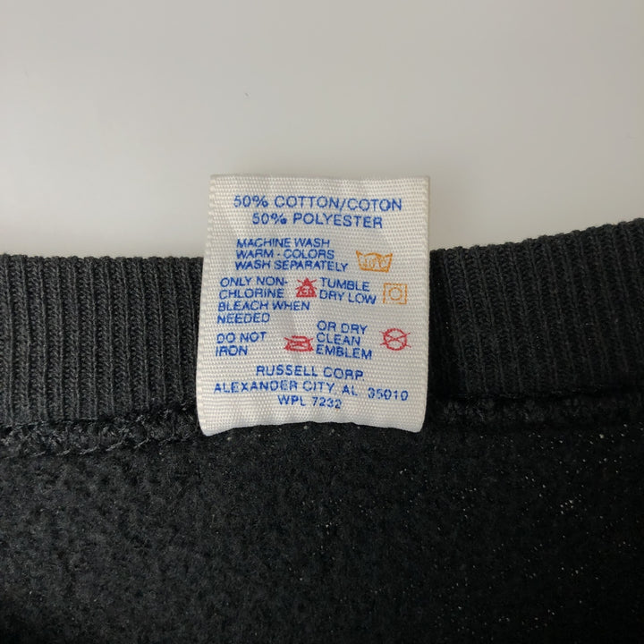 80s-90'S Jerzees Plain Blank Sweatshirt Trainer Made in USA Men's XL Vintage cotton black type Vintage Second Hand