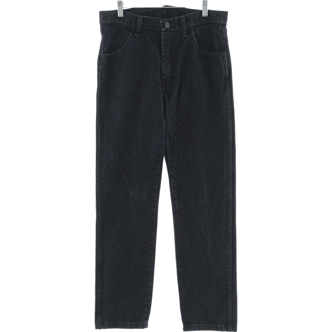 Rustler Black Denim Straight Denim Pants for Men, W32 equivalent cotton black type Vintage Second Hand