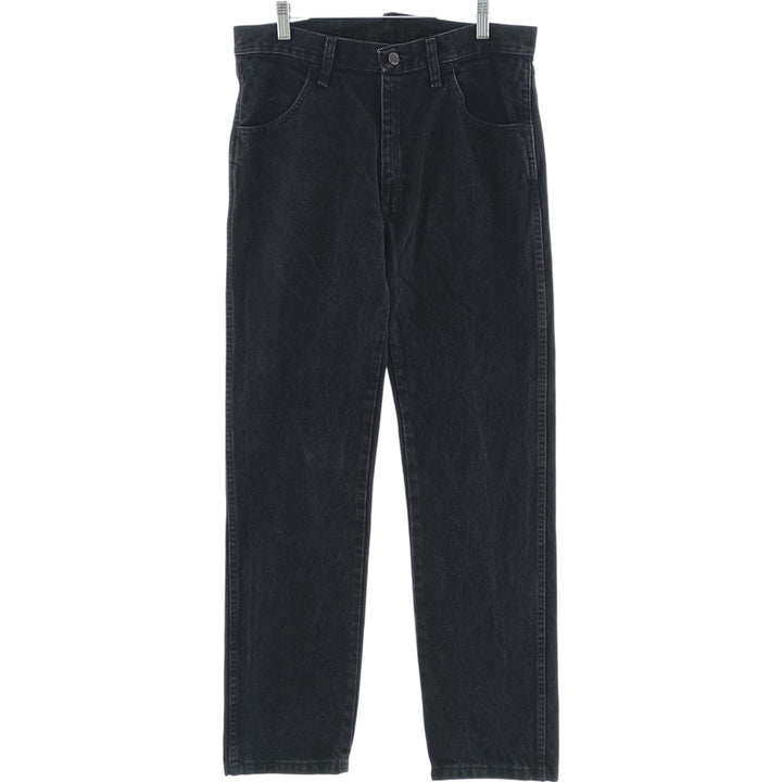 Rustler Black Denim Straight Denim Pants for Men, W32 equivalent cotton black type Vintage Second Hand