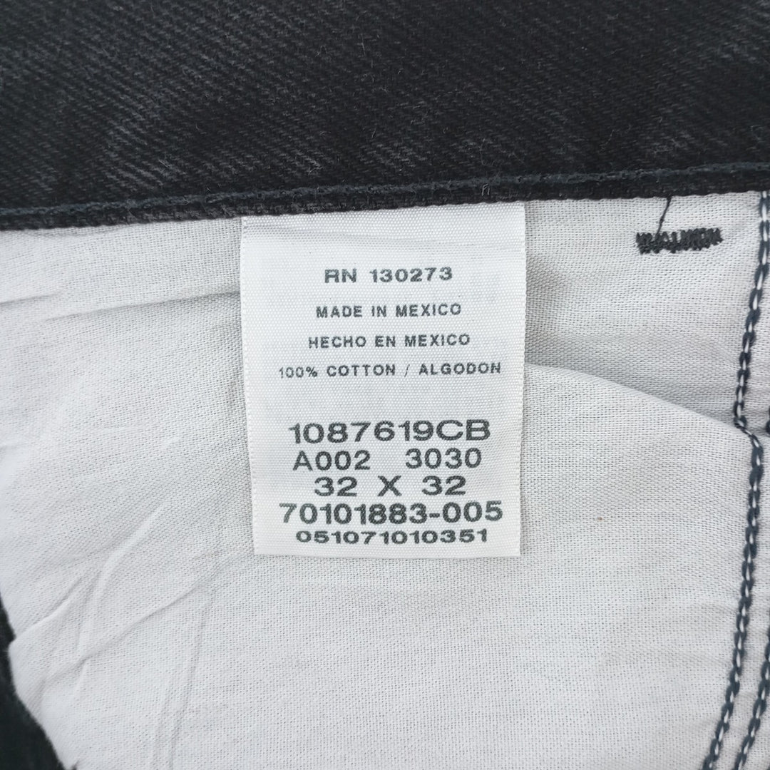Rustler Black Denim Straight Denim Pants for Men, W32 equivalent cotton black type Vintage Second Hand