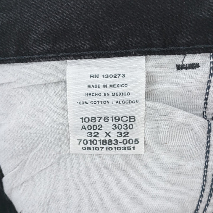 Rustler Black Denim Straight Denim Pants for Men, W32 equivalent cotton black type Vintage Second Hand