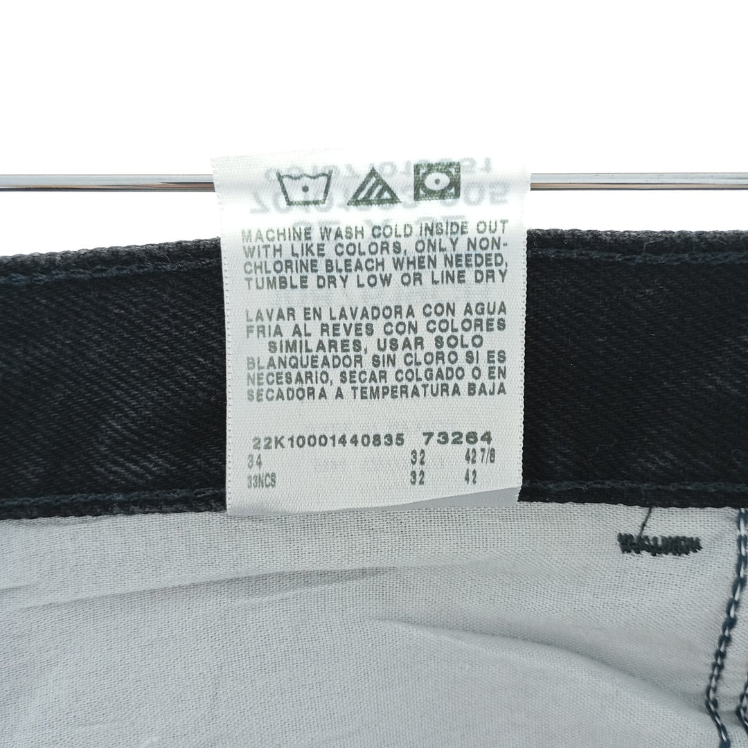 Rustler Black Denim Straight Denim Pants for Men, W32 equivalent cotton black type Vintage Second Hand