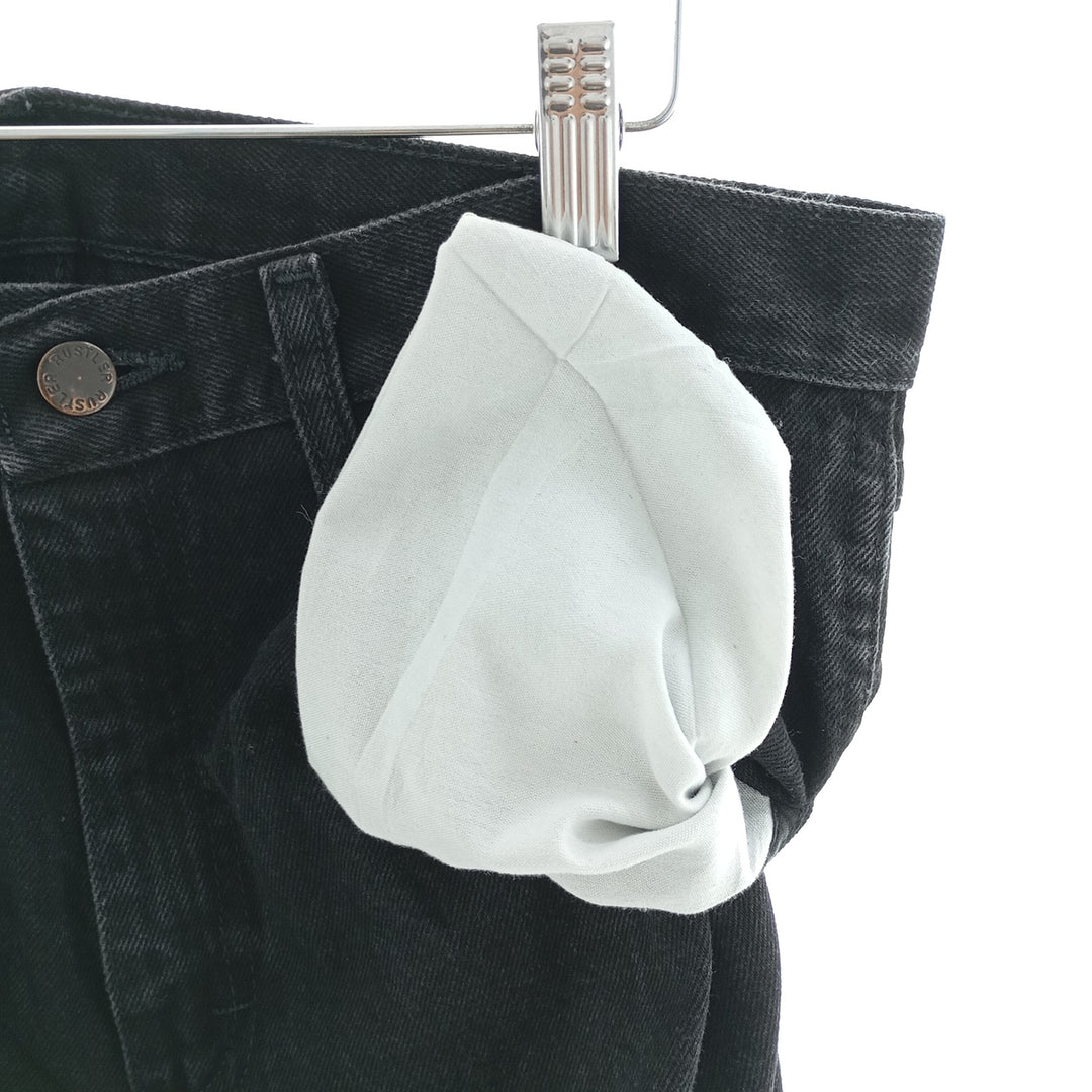 Rustler Black Denim Straight Denim Pants for Men, W32 equivalent cotton black type Vintage Second Hand