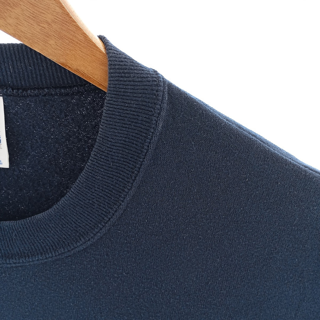 80s-90'S Jerzees Plain Blank Sweatshirt Trainer Made in USA Men's XL Vintage cotton navy blue type Vintage Second Hand