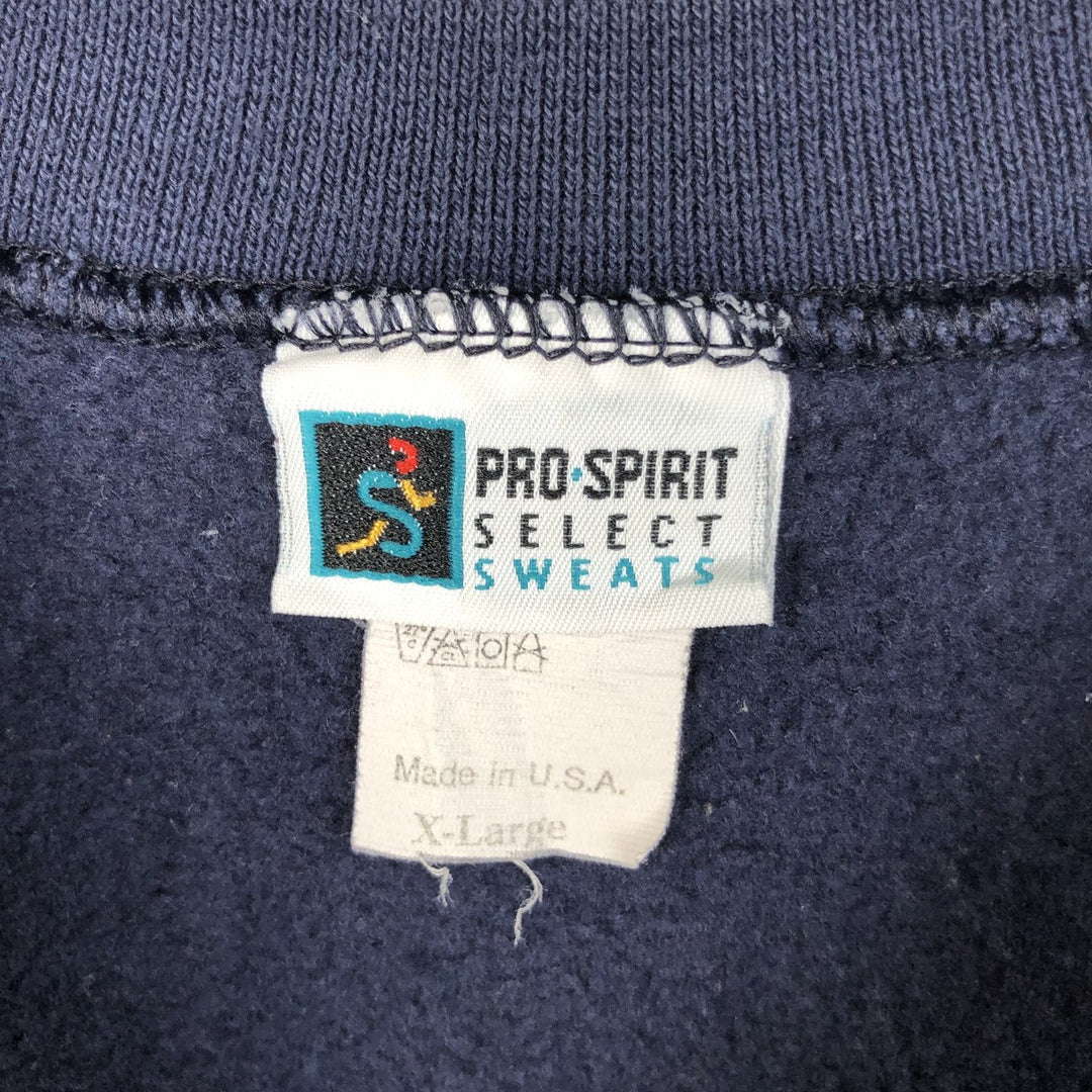 90'S Vintage PRO SPORTS SELECT SWEATS Plain Blank Sweatshirt, Made in USA, Men's Size XL cotton navy blue type Vintage Second Hand