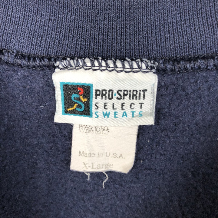 90'S Vintage PRO SPORTS SELECT SWEATS Plain Blank Sweatshirt, Made in USA, Men's Size XL cotton navy blue type Vintage Second Hand