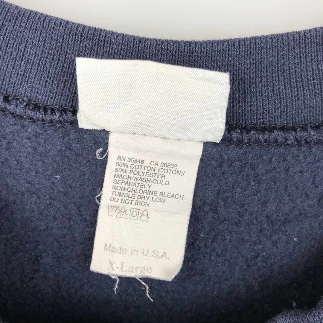 90'S Vintage PRO SPORTS SELECT SWEATS Plain Blank Sweatshirt, Made in USA, Men's Size XL cotton navy blue type Vintage Second Hand
