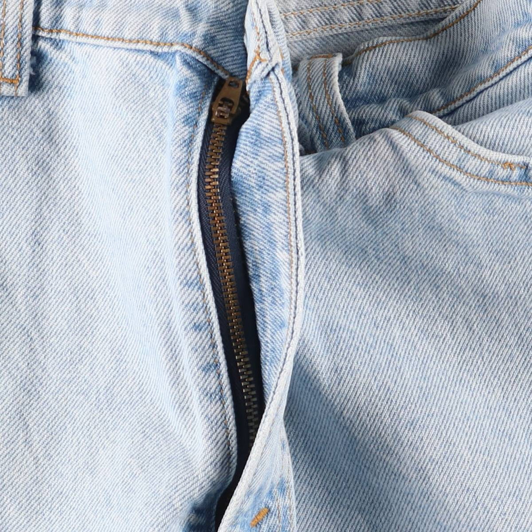 90'S Levi's 550 Relaxed Fit Orange Tab Denim Shorts, Made in USA, Men's W34, Vintage cotton Blue type light blue Vintage Second Hand