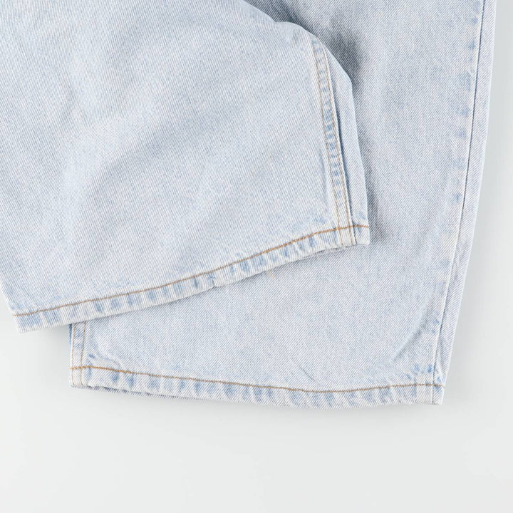 90'S Levi's 550 Relaxed Fit Orange Tab Denim Shorts, Made in USA, Men's W34, Vintage cotton Blue type light blue Vintage Second Hand