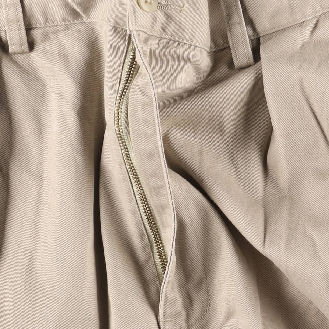 Ralph Lauren POLO by Ralph Lauren TYLER SHORT Two-pleat chino shorts, short pants, men's size W34 cotton Beige type Vintage Second Hand