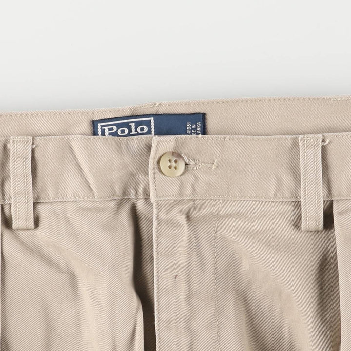 Ralph Lauren POLO by Ralph Lauren TYLER SHORT Two-pleat chino shorts, short pants, men's size W34 cotton Beige type Vintage Second Hand