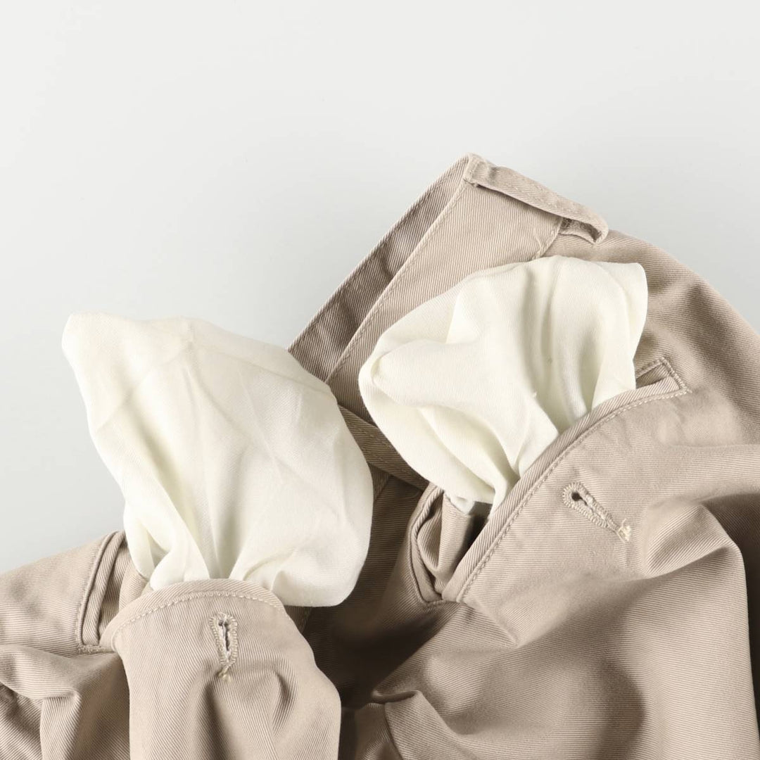 Ralph Lauren POLO by Ralph Lauren TYLER SHORT Two-pleat chino shorts, short pants, men's size W34 cotton Beige type Vintage Second Hand