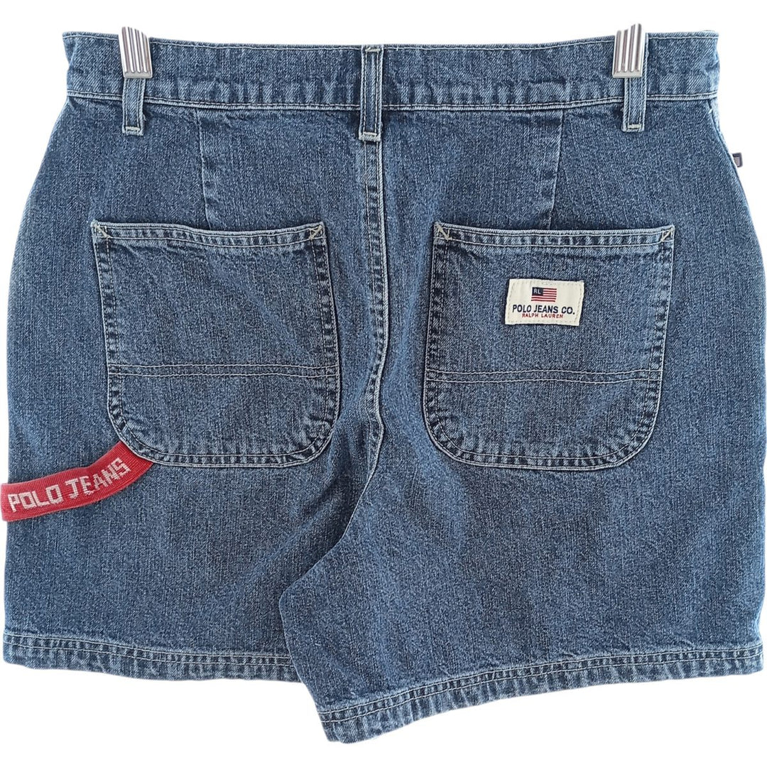 2000'S Ralph Lauren Polo Jeans Company denim shorts, women's size L (w29) cotton blue type Vintage Second Hand