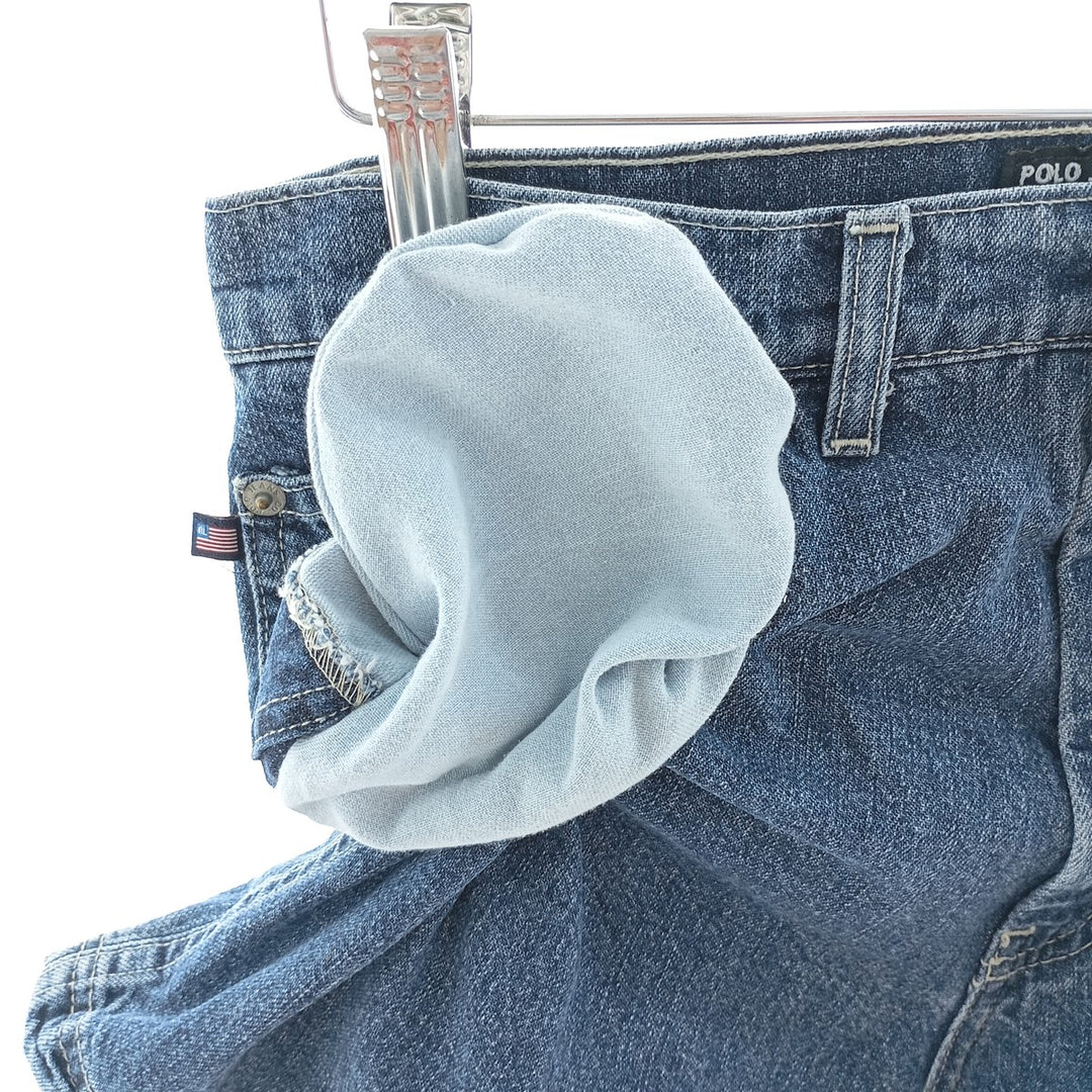 2000'S Ralph Lauren Polo Jeans Company denim shorts, women's size L (w29) cotton blue type Vintage Second Hand