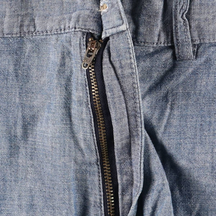 Ralph Lauren POLO by Ralph Lauren PROSPECT chambray cotton shorts, men's size W36 cotton blue type Vintage Second Hand