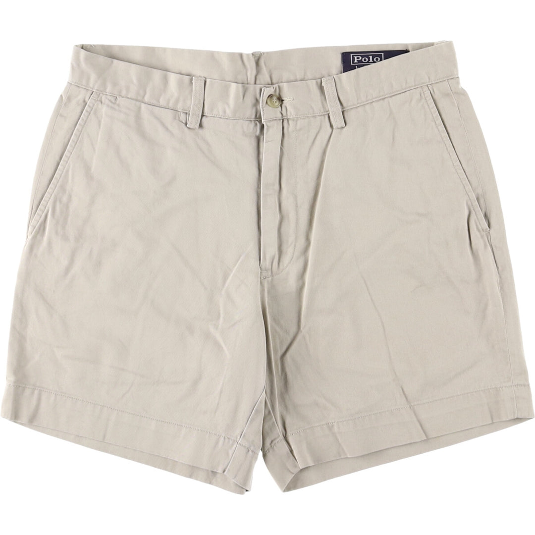 Ralph Lauren POLO by Ralph Lauren CLASSIC FIT Chino Shorts Shorts Men's W33 equivalent cotton ivory Vintage Second Hand