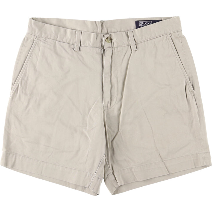 Ralph Lauren POLO by Ralph Lauren CLASSIC FIT Chino Shorts Shorts Men's W33 equivalent cotton ivory Vintage Second Hand