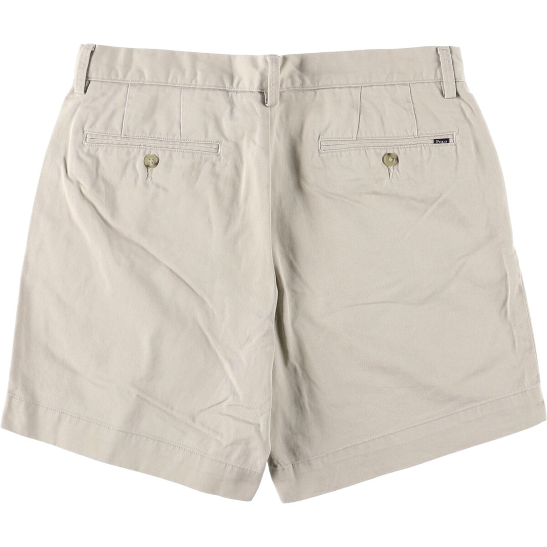 Ralph Lauren POLO by Ralph Lauren CLASSIC FIT Chino Shorts Shorts Men's W33 equivalent cotton ivory Vintage Second Hand