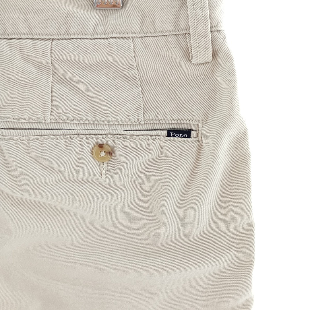 Ralph Lauren POLO by Ralph Lauren CLASSIC FIT Chino Shorts Shorts Men's W33 equivalent cotton ivory Vintage Second Hand