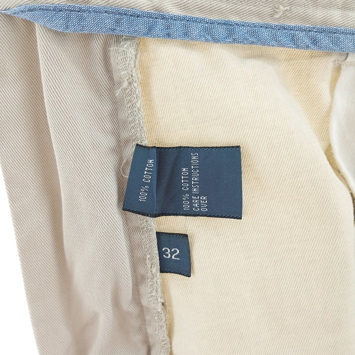 Ralph Lauren POLO by Ralph Lauren CLASSIC FIT Chino Shorts Shorts Men's W33 equivalent cotton ivory Vintage Second Hand