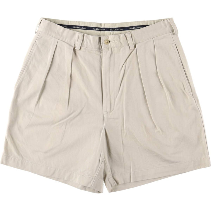 Ralph Lauren POLO RALPH LAUREN Two-pleat Chino Shorts Shorts Men's W32 equivalent cotton Beige type Vintage Second Hand