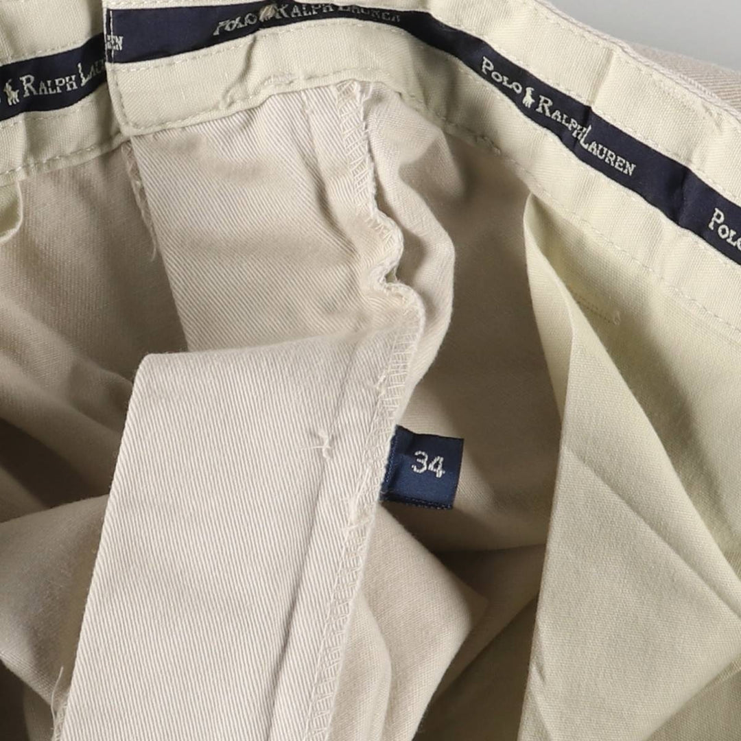 Ralph Lauren POLO RALPH LAUREN Two-pleat Chino Shorts Shorts Men's W32 equivalent cotton Beige type Vintage Second Hand