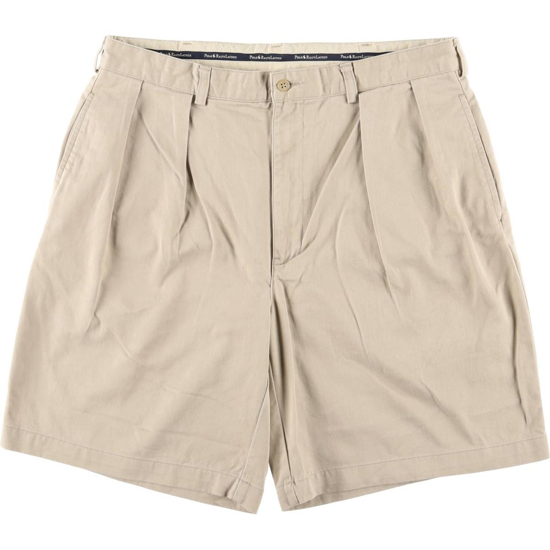 Ralph Lauren POLO RALPH LAUREN Two-pleat Chino Shorts Shorts Men's W35 equivalent cotton Beige type Vintage Second Hand