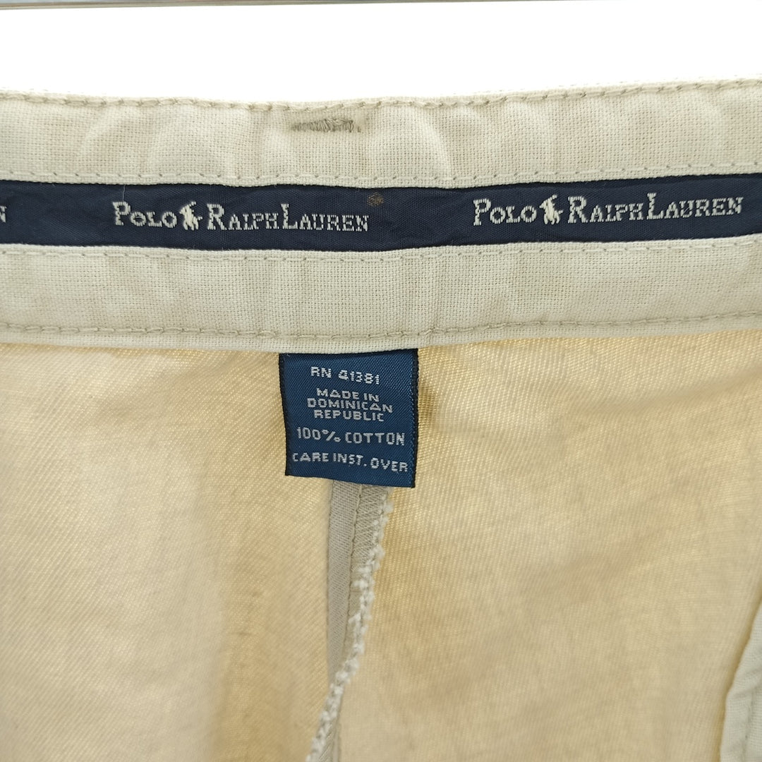 Ralph Lauren POLO RALPH LAUREN Two-pleat Chino Shorts Shorts Men's W35 equivalent cotton Beige type Vintage Second Hand