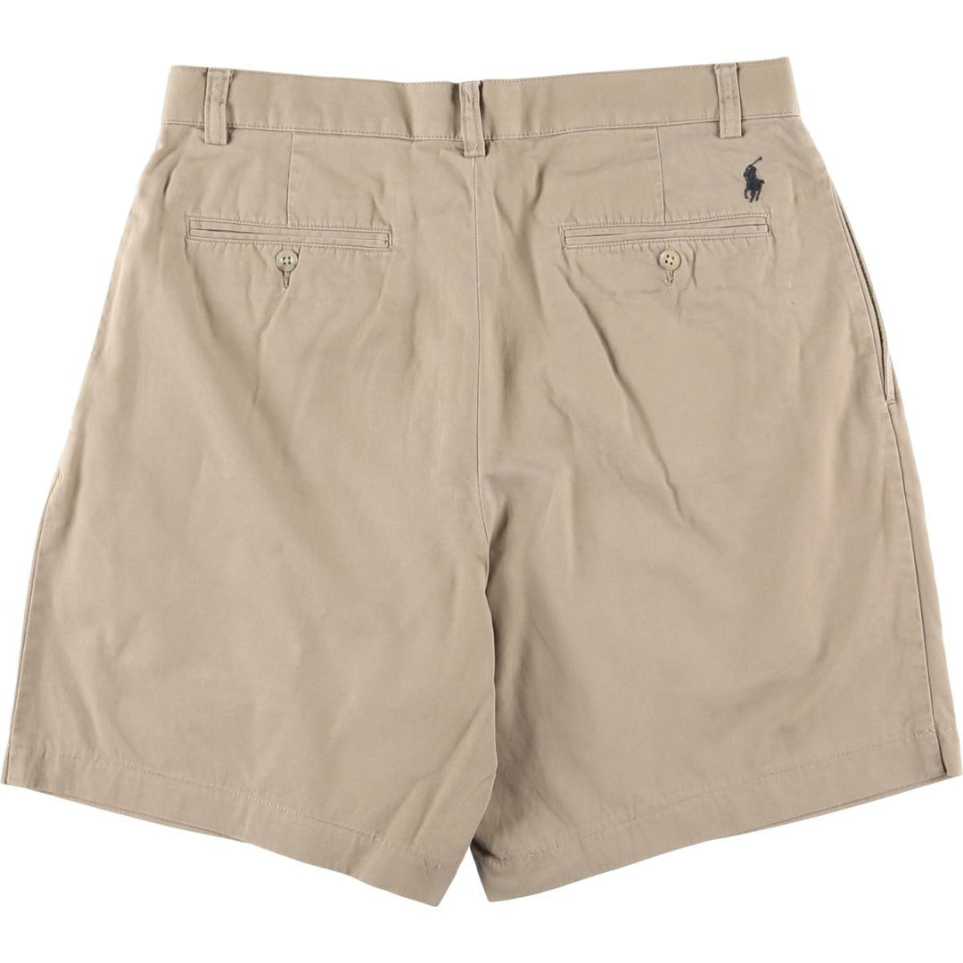 Ralph Lauren POLO by Ralph Lauren TYLER SHORT Two-pleat chino shorts, short pants, men's size W32 cotton Beige type Vintage Second Hand