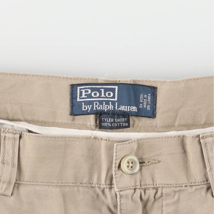 Ralph Lauren POLO by Ralph Lauren TYLER SHORT Two-pleat chino shorts, short pants, men's size W32 cotton Beige type Vintage Second Hand