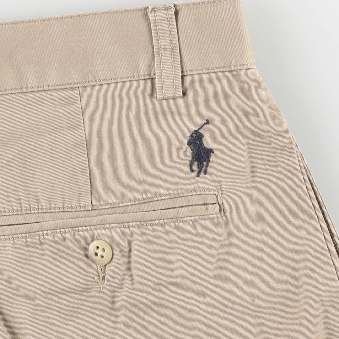 Ralph Lauren POLO by Ralph Lauren TYLER SHORT Two-pleat chino shorts, short pants, men's size W32 cotton Beige type Vintage Second Hand