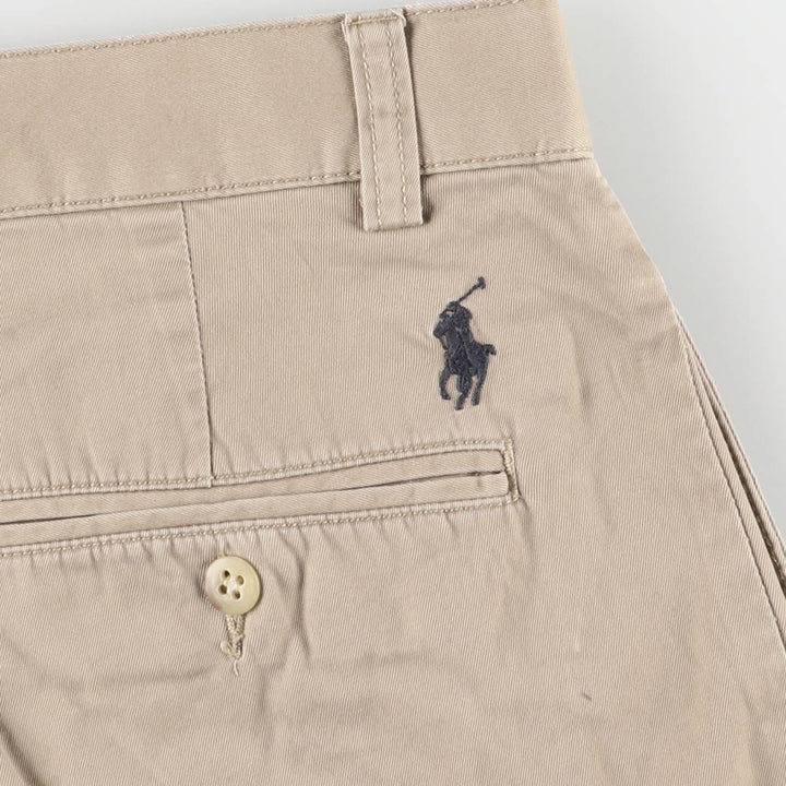 Ralph Lauren POLO by Ralph Lauren TYLER SHORT Two-pleat chino shorts, short pants, men's size W32 cotton Beige type Vintage Second Hand