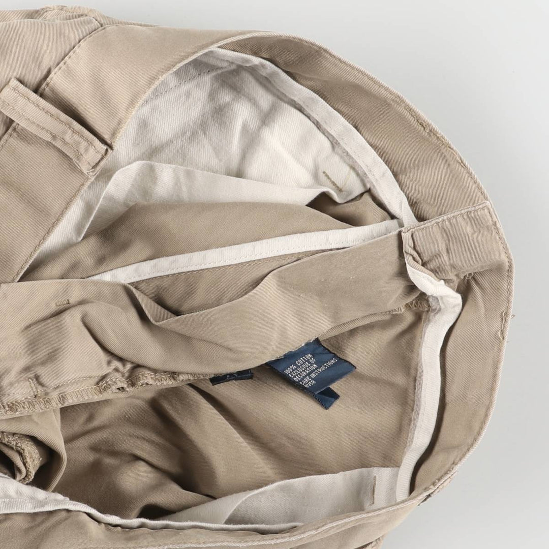 Ralph Lauren POLO by Ralph Lauren TYLER SHORT Two-pleat chino shorts, short pants, men's size W32 cotton Beige type Vintage Second Hand