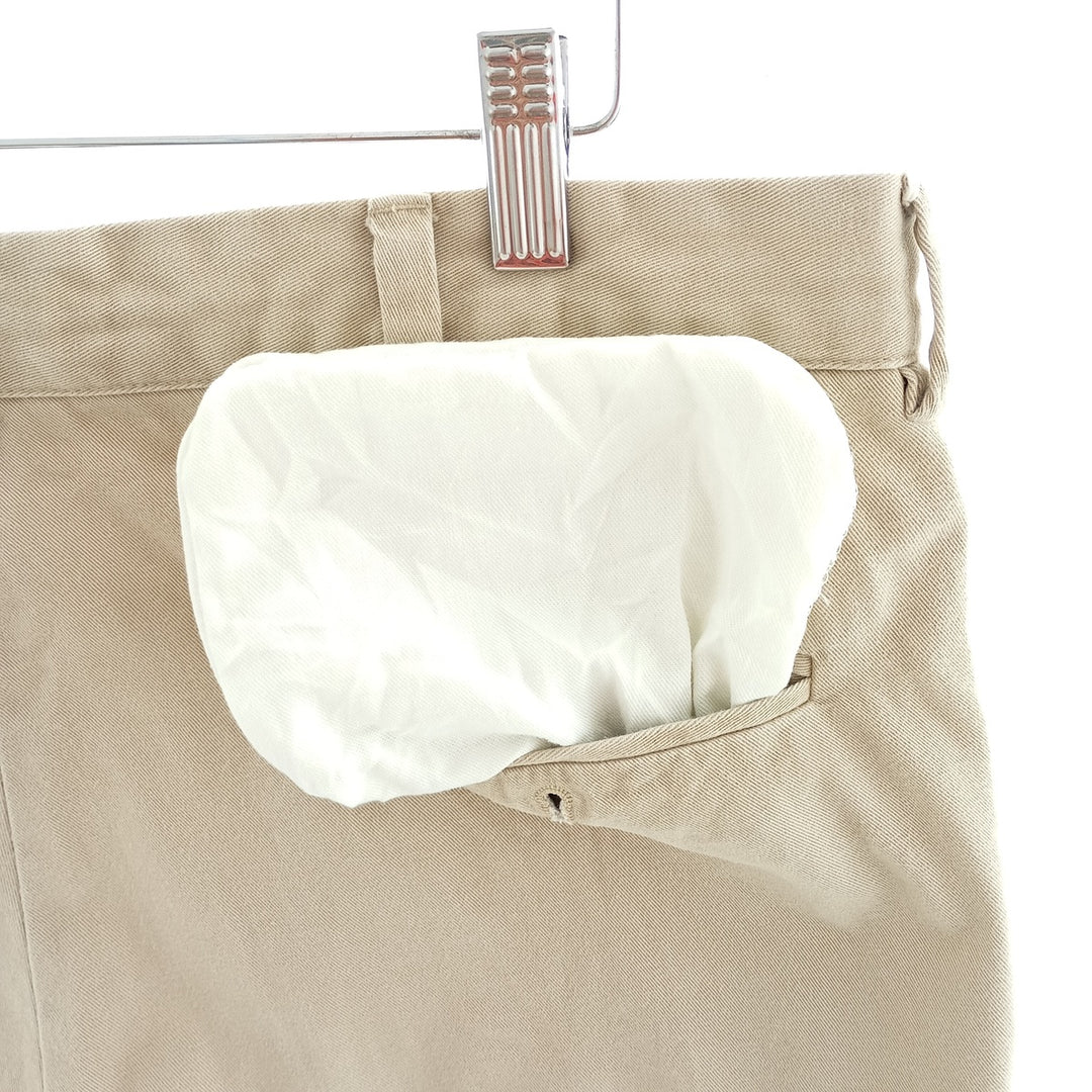 Ralph Lauren POLO GOLF Classic Golf Shorts, two-pleat chino shorts, men's size W35. cotton Beige type Vintage Second Hand