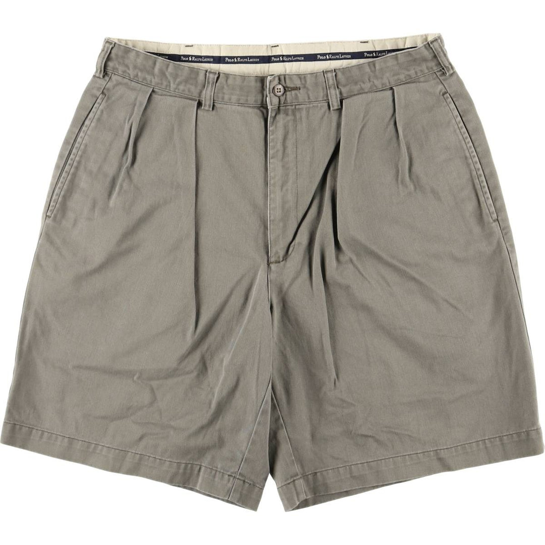 Ralph Lauren POLO RALPH LAUREN Two-pleat Chino Shorts Shorts Men's W34 equivalent cotton Khaki type Vintage Second Hand