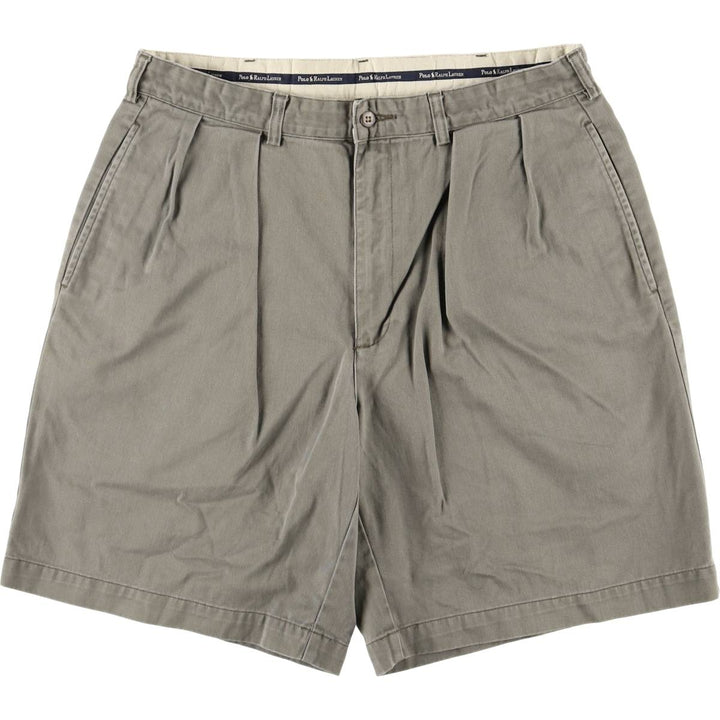 Ralph Lauren POLO RALPH LAUREN Two-pleat Chino Shorts Shorts Men's W34 equivalent cotton Khaki type Vintage Second Hand