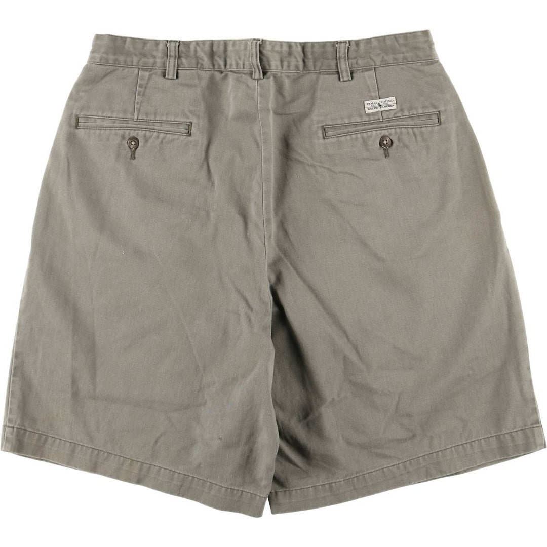 Ralph Lauren POLO RALPH LAUREN Two-pleat Chino Shorts Shorts Men's W34 equivalent cotton Khaki type Vintage Second Hand