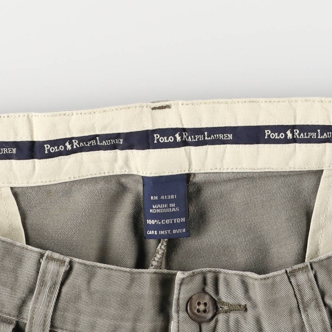 Ralph Lauren POLO RALPH LAUREN Two-pleat Chino Shorts Shorts Men's W34 equivalent cotton Khaki type Vintage Second Hand