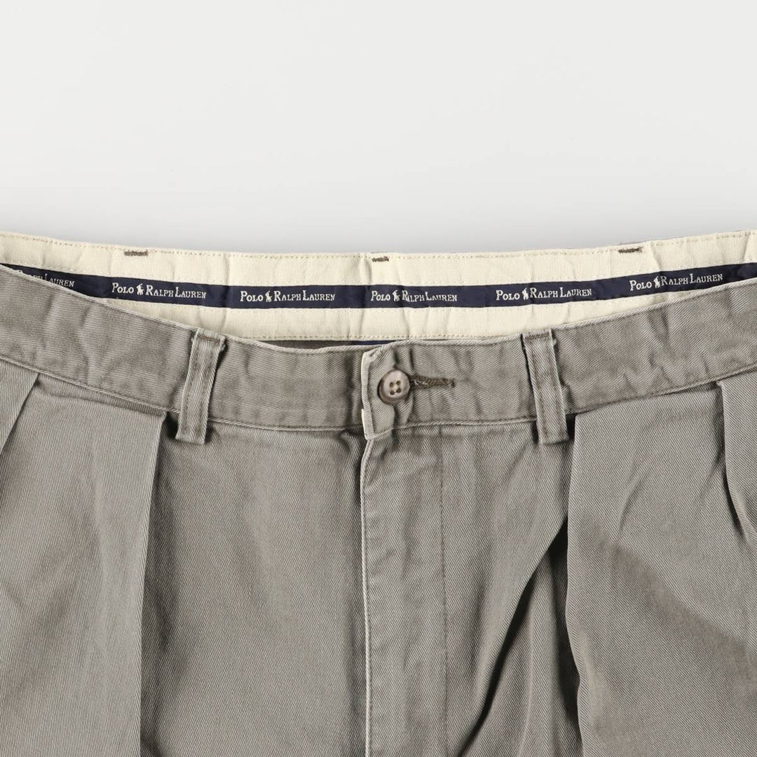 Ralph Lauren POLO RALPH LAUREN Two-pleat Chino Shorts Shorts Men's W34 equivalent cotton Khaki type Vintage Second Hand