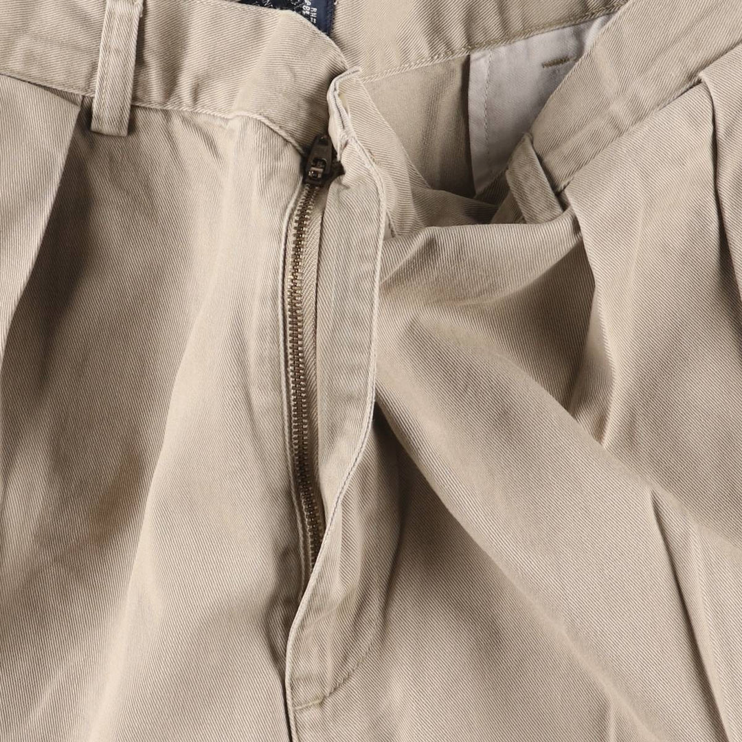 Ralph Lauren POLO by Ralph Lauren ANDREW SHORT Two-pleat chino shorts, short pants, men's size W37 cotton Beige type Vintage Second Hand