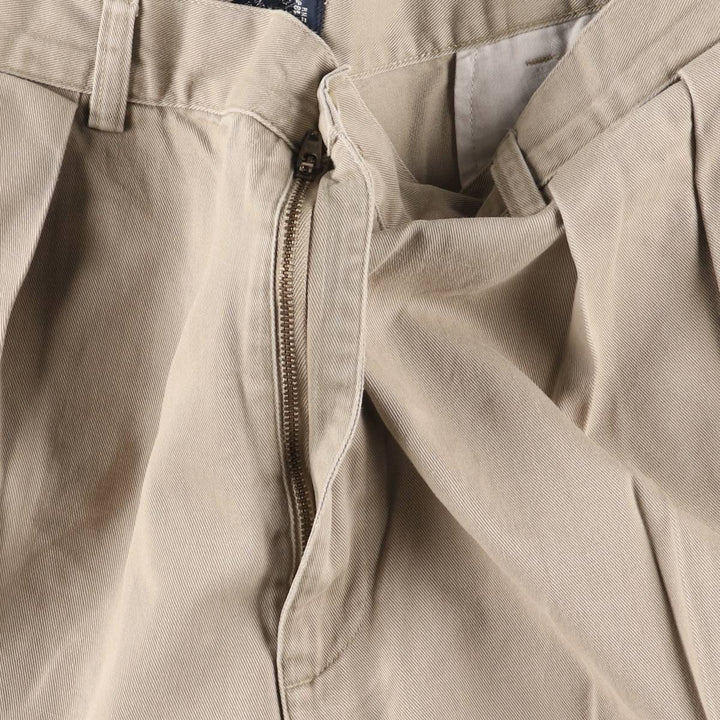 Ralph Lauren POLO by Ralph Lauren ANDREW SHORT Two-pleat chino shorts, short pants, men's size W37 cotton Beige type Vintage Second Hand