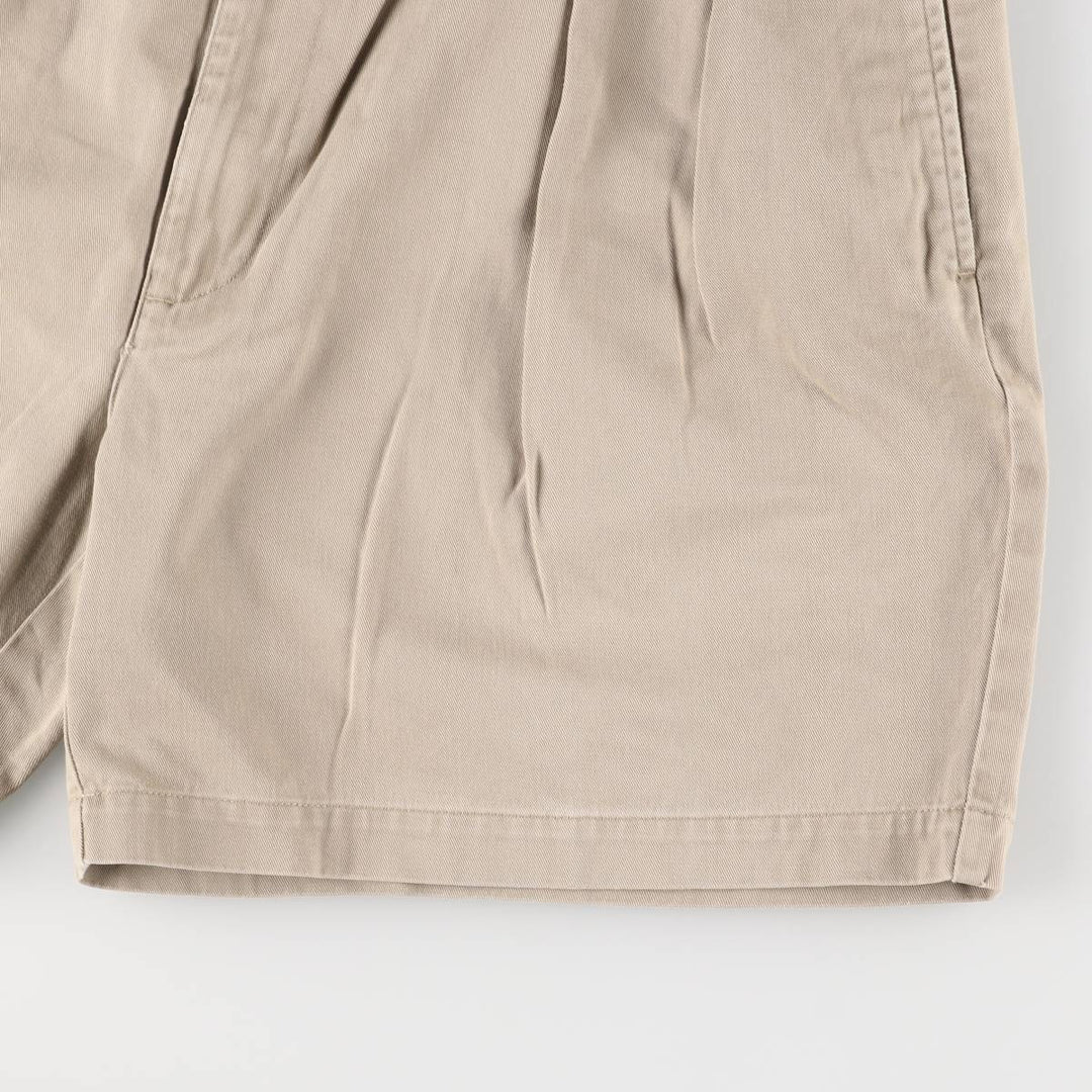 Ralph Lauren POLO by Ralph Lauren ANDREW SHORT Two-pleat chino shorts, short pants, men's size W37 cotton Beige type Vintage Second Hand