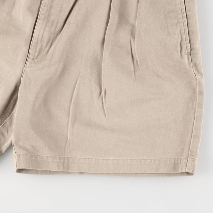 Ralph Lauren POLO by Ralph Lauren ANDREW SHORT Two-pleat chino shorts, short pants, men's size W37 cotton Beige type Vintage Second Hand