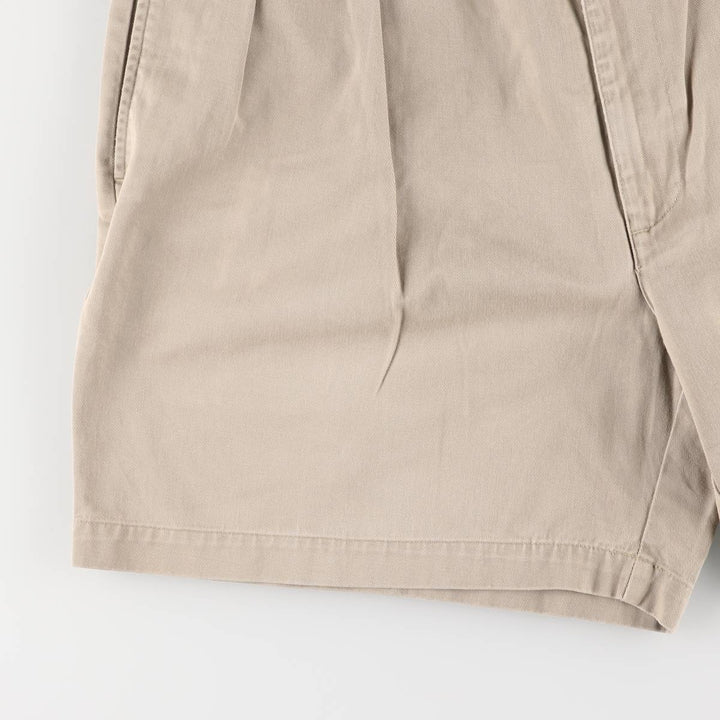 Ralph Lauren POLO by Ralph Lauren ANDREW SHORT Two-pleat chino shorts, short pants, men's size W37 cotton Beige type Vintage Second Hand