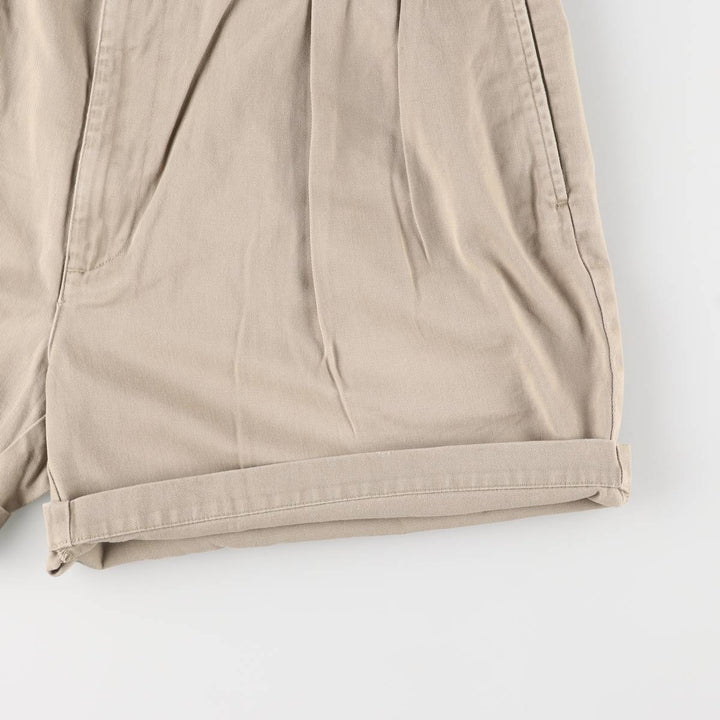 Ralph Lauren POLO by Ralph Lauren ANDREW SHORT Two-pleat chino shorts, short pants, men's size W37 cotton Beige type Vintage Second Hand